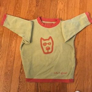 NWOT Life is Good small rip left sleeve easy fix